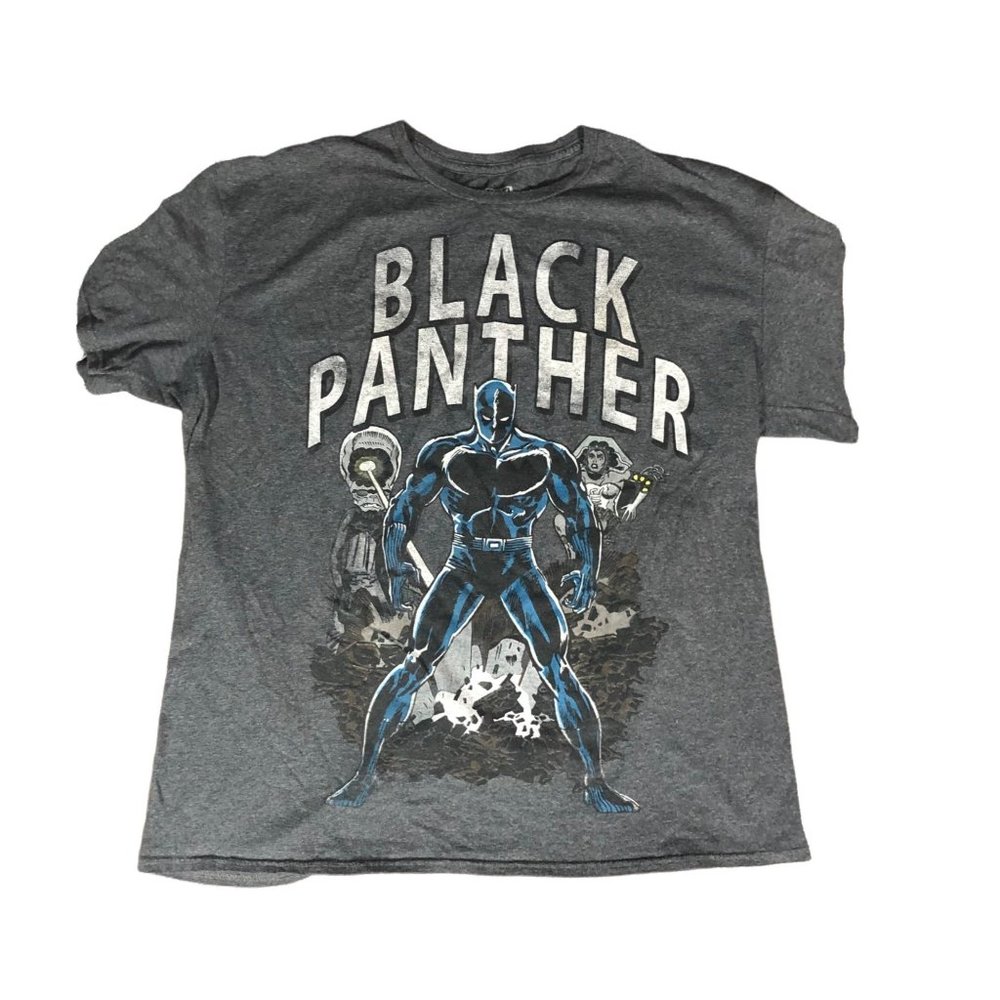 Marvel Retro Black Panther Men’s T-Shirt Gray sz XL Graphic Tshirt
